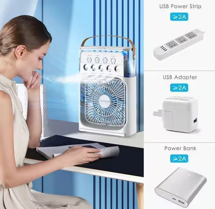 Enfócati ventilador de aire acondicionado portatil